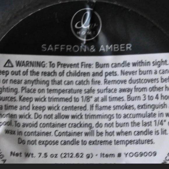 DW HOME CANDLE MEDITATE SAFRON AMBER RICHLY SCENT NEW - Picture 4 of 4